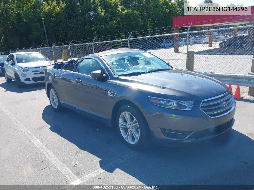 2017 Ford Taurus Sel VIN: 1FAHP2E86HG144296 Lot: 40252163