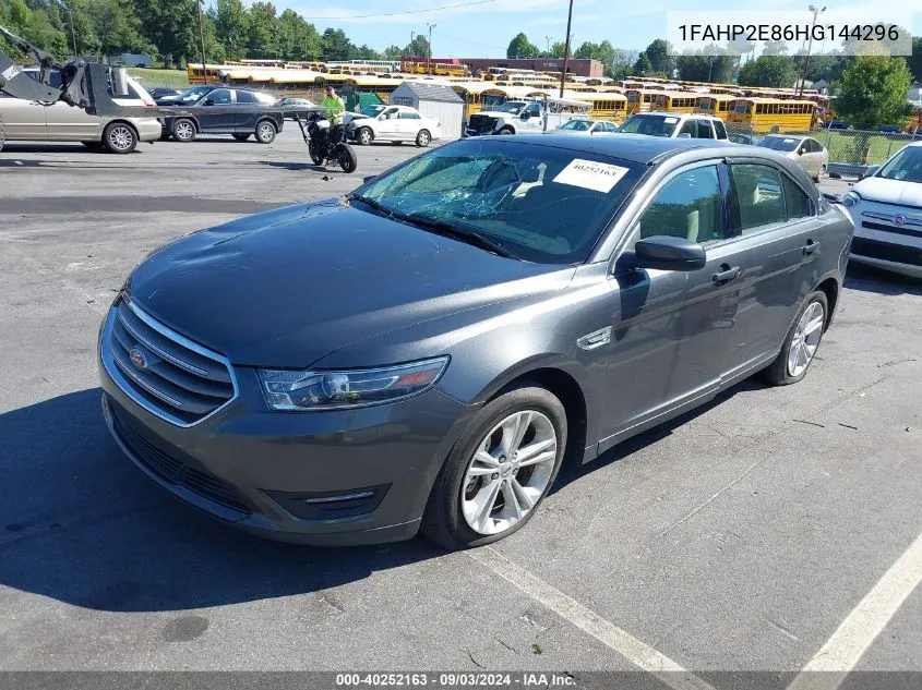 2017 Ford Taurus Sel VIN: 1FAHP2E86HG144296 Lot: 40252163