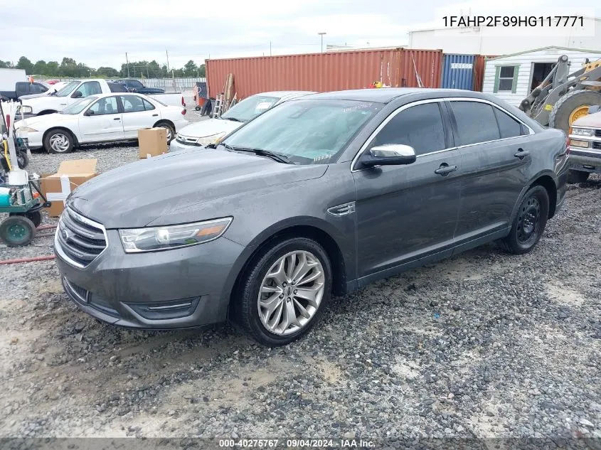 1FAHP2F89HG117771 2017 Ford Taurus Limited