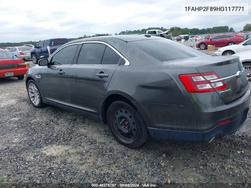 2017 Ford Taurus Limited VIN: 1FAHP2F89HG117771 Lot: 40275767