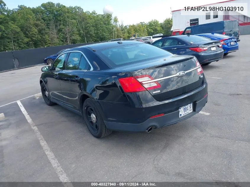 1FAHP2L98HG103910 2017 Ford Taurus Police Interceptor