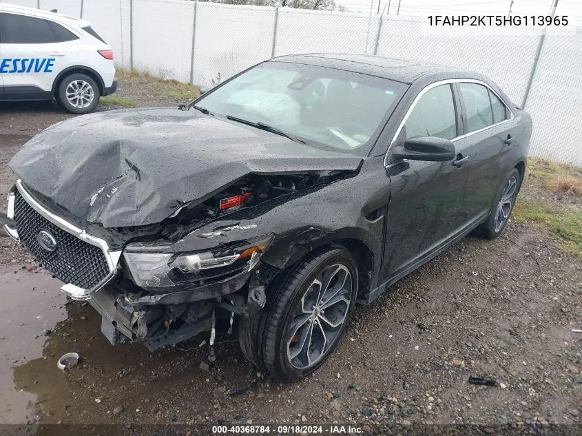 2017 Ford Taurus Sho VIN: 1FAHP2KT5HG113965 Lot: 40368784