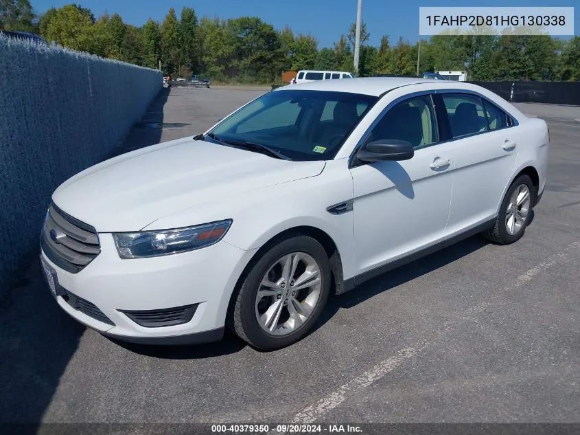 1FAHP2D81HG130338 2017 Ford Taurus Se