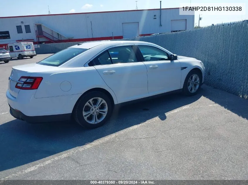 1FAHP2D81HG130338 2017 Ford Taurus Se