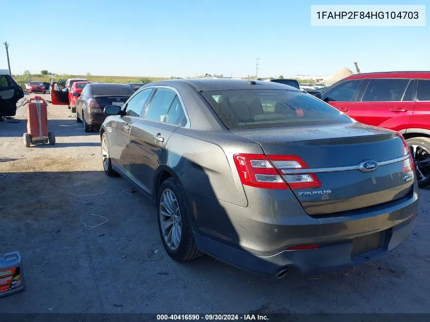 2017 Ford Taurus Limited VIN: 1FAHP2F84HG104703 Lot: 40416590