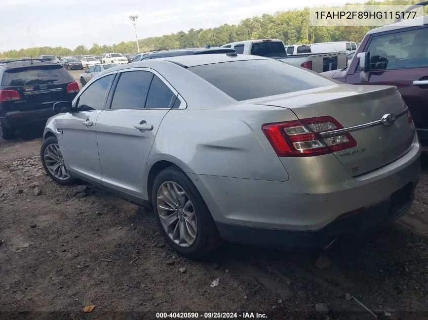 1FAHP2F89HG115177 2017 Ford Taurus Limited