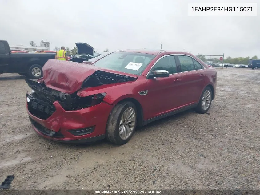 2017 Ford Taurus Limited VIN: 1FAHP2F84HG115071 Lot: 40421889