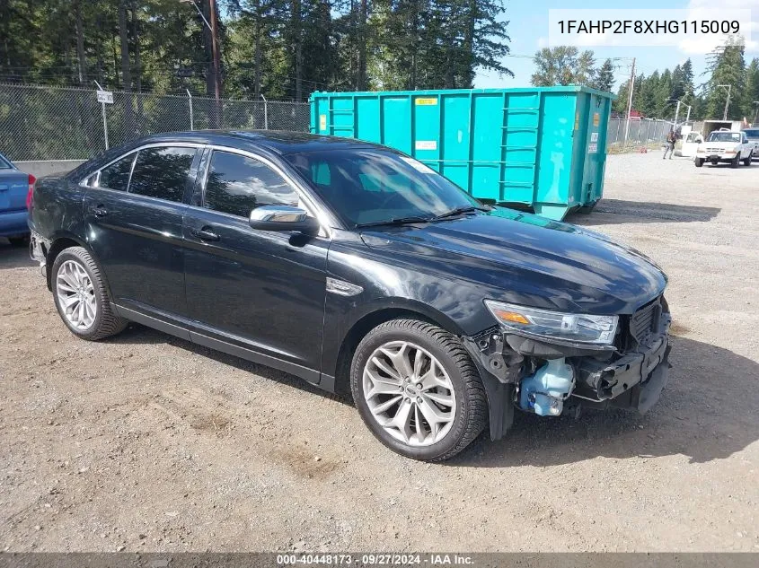 1FAHP2F8XHG115009 2017 Ford Taurus Limited