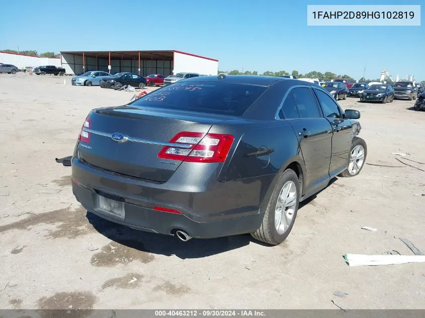 1FAHP2D89HG102819 2017 Ford Taurus Se