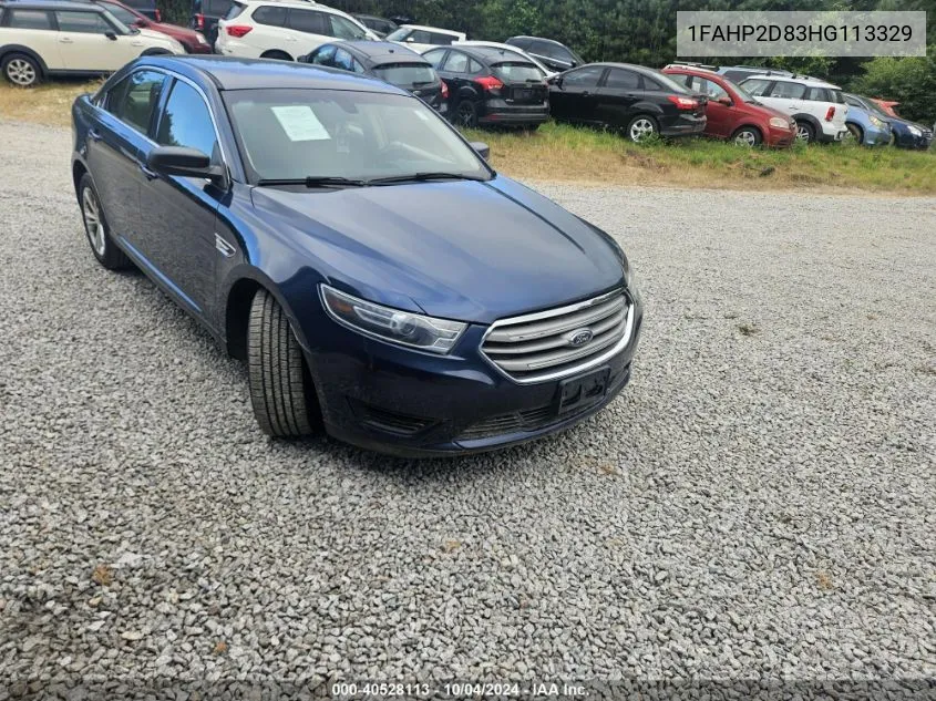 1FAHP2D83HG113329 2017 Ford Taurus Se