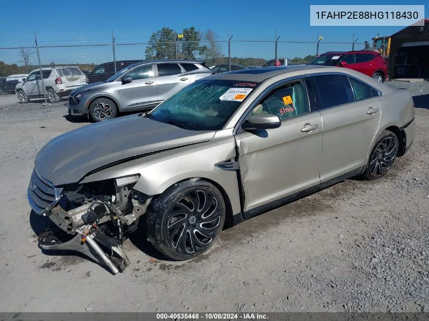 2017 Ford Taurus Sel VIN: 1FAHP2E88HG118430 Lot: 40535448