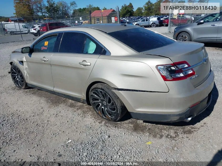 2017 Ford Taurus Sel VIN: 1FAHP2E88HG118430 Lot: 40535448