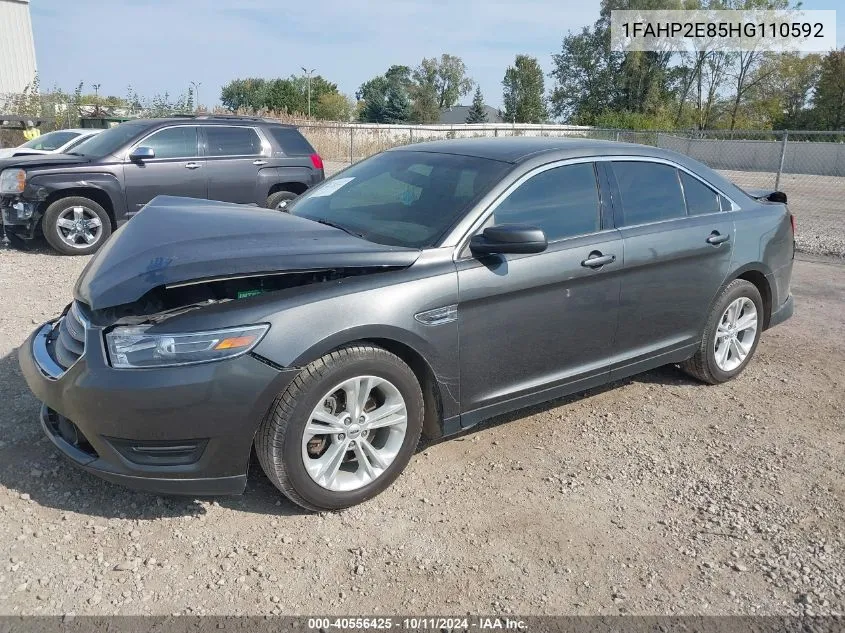 2017 Ford Taurus Sel VIN: 1FAHP2E85HG110592 Lot: 40556425