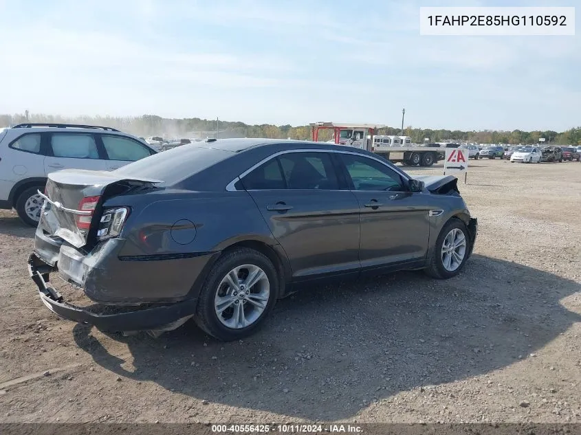 2017 Ford Taurus Sel VIN: 1FAHP2E85HG110592 Lot: 40556425