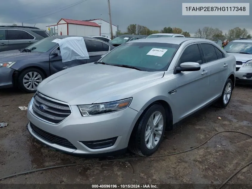 2017 Ford Taurus Sel VIN: 1FAHP2E87HG117348 Lot: 40596196