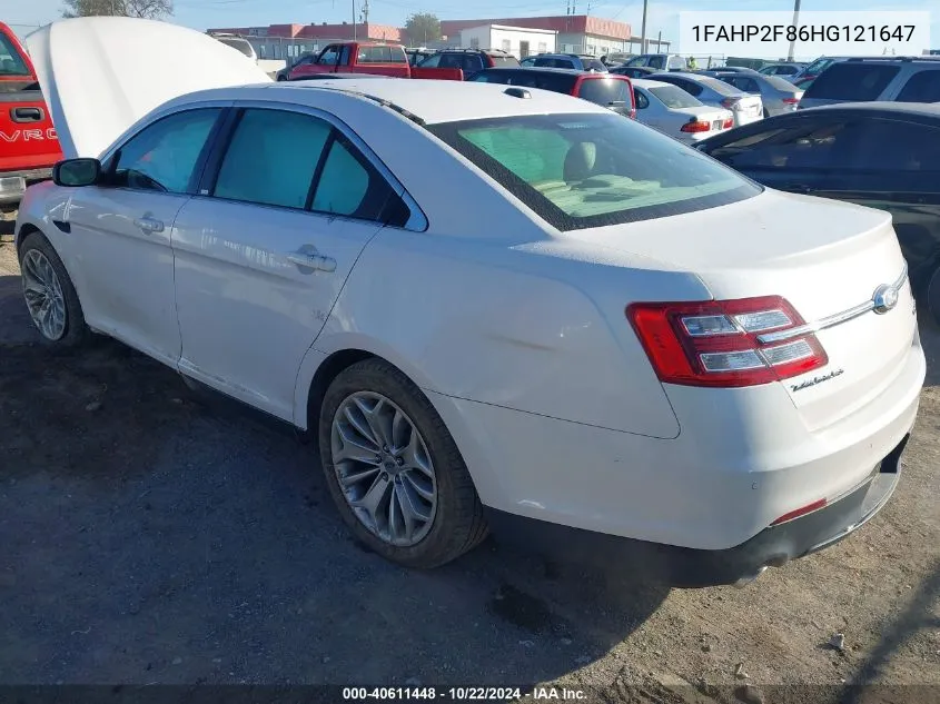 2017 Ford Taurus Limited VIN: 1FAHP2F86HG121647 Lot: 40611448