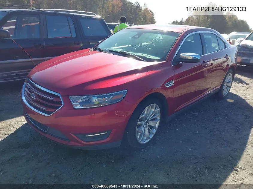 2017 Ford Taurus Limited VIN: 1FAHP2F84HG129133 Lot: 40689543