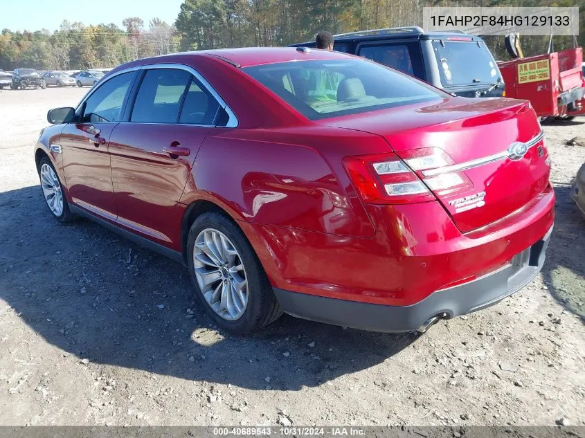 2017 Ford Taurus Limited VIN: 1FAHP2F84HG129133 Lot: 40689543