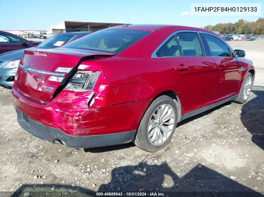 2017 Ford Taurus Limited VIN: 1FAHP2F84HG129133 Lot: 40689543