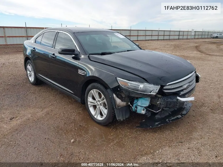 2017 Ford Taurus Sel VIN: 1FAHP2E83HG112762 Lot: 40773528