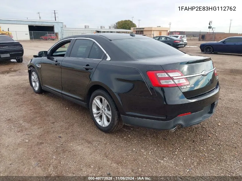 2017 Ford Taurus Sel VIN: 1FAHP2E83HG112762 Lot: 40773528