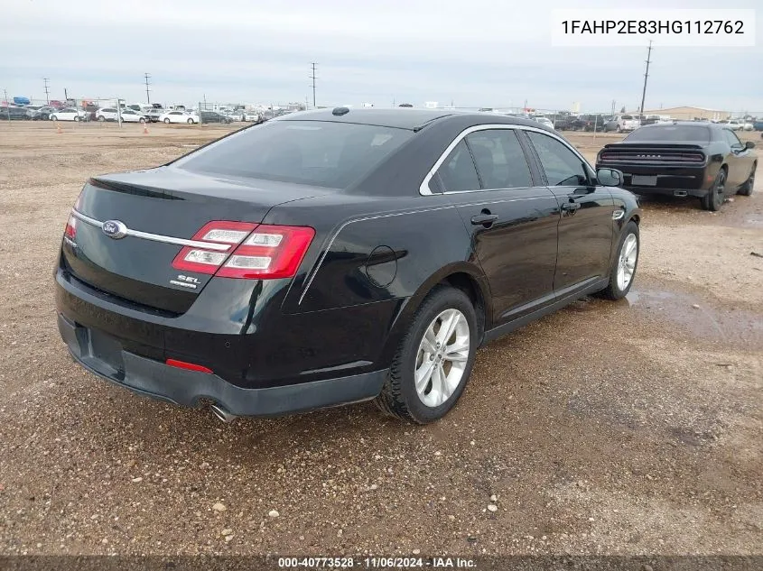 2017 Ford Taurus Sel VIN: 1FAHP2E83HG112762 Lot: 40773528