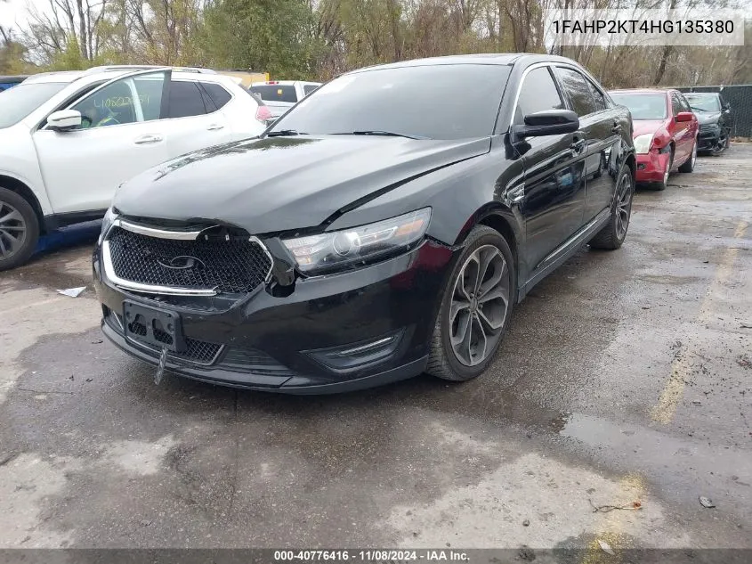 2017 Ford Taurus Sho VIN: 1FAHP2KT4HG135380 Lot: 40776416