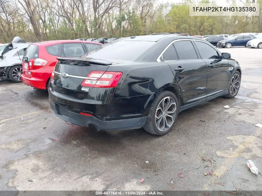 2017 Ford Taurus Sho VIN: 1FAHP2KT4HG135380 Lot: 40776416