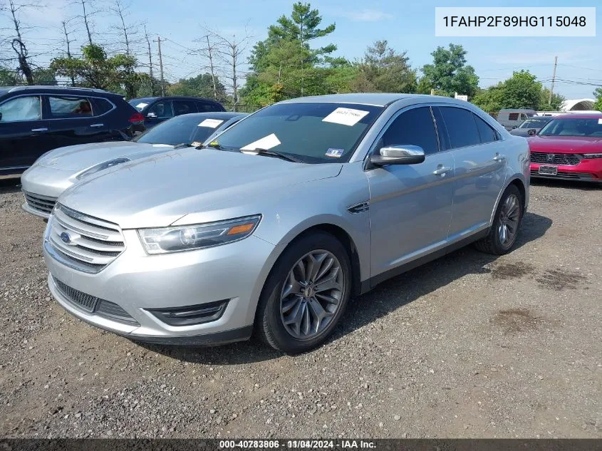 2017 Ford Taurus Limited VIN: 1FAHP2F89HG115048 Lot: 40783806