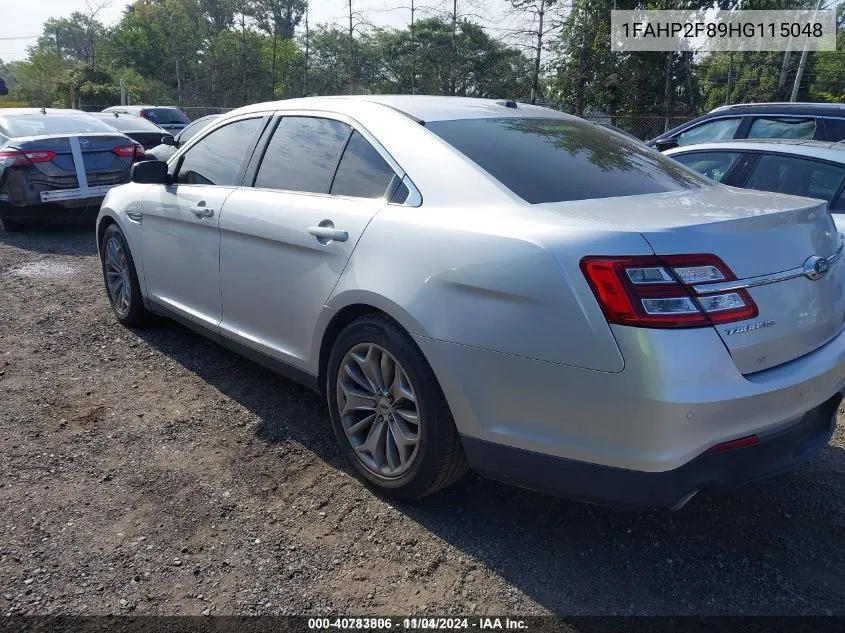 2017 Ford Taurus Limited VIN: 1FAHP2F89HG115048 Lot: 40783806