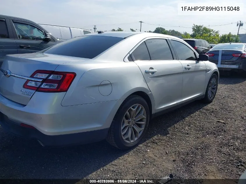 2017 Ford Taurus Limited VIN: 1FAHP2F89HG115048 Lot: 40783806