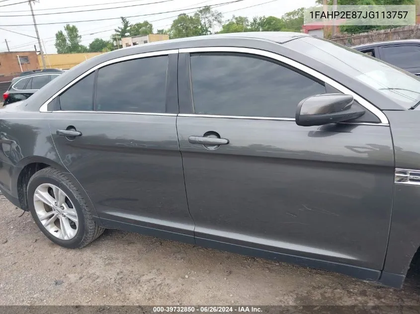 1FAHP2E87JG113757 2018 Ford Taurus Sel