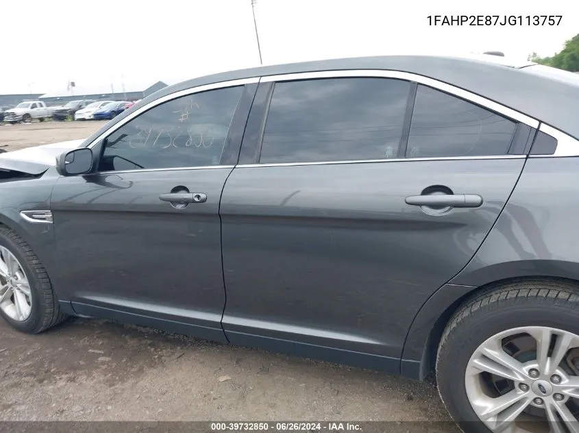 1FAHP2E87JG113757 2018 Ford Taurus Sel