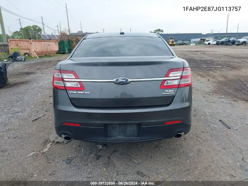 1FAHP2E87JG113757 2018 Ford Taurus Sel