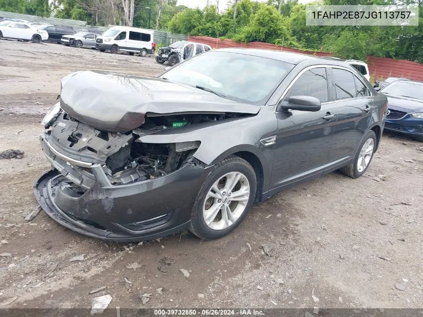 1FAHP2E87JG113757 2018 Ford Taurus Sel