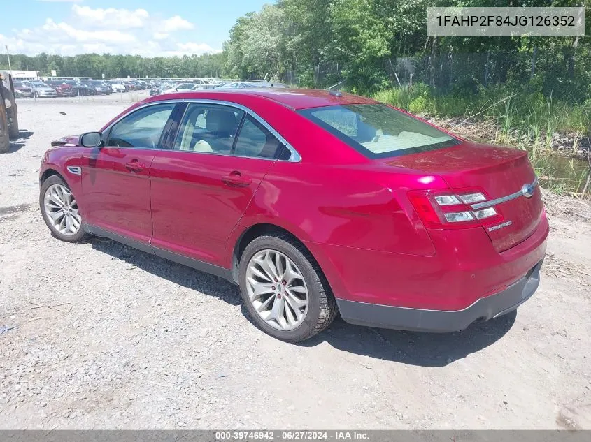 1FAHP2F84JG126352 2018 Ford Taurus Limited