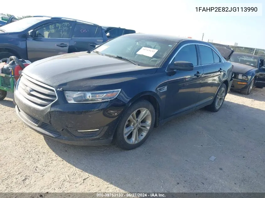 2018 Ford Taurus Sel VIN: 1FAHP2E82JG113990 Lot: 39753133