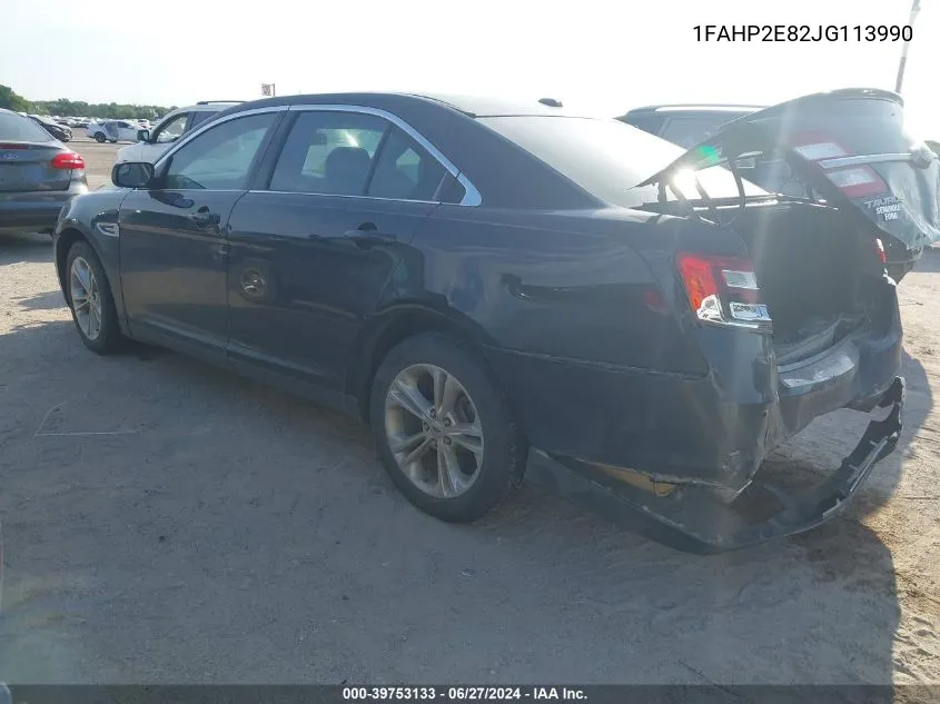 1FAHP2E82JG113990 2018 Ford Taurus Sel