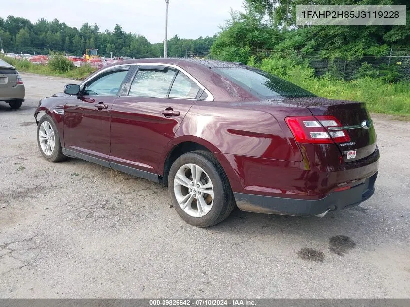 2018 Ford Taurus Sel VIN: 1FAHP2H85JG119228 Lot: 39826642