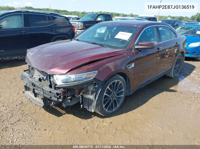 1FAHP2E87JG136519 2018 Ford Taurus Sel