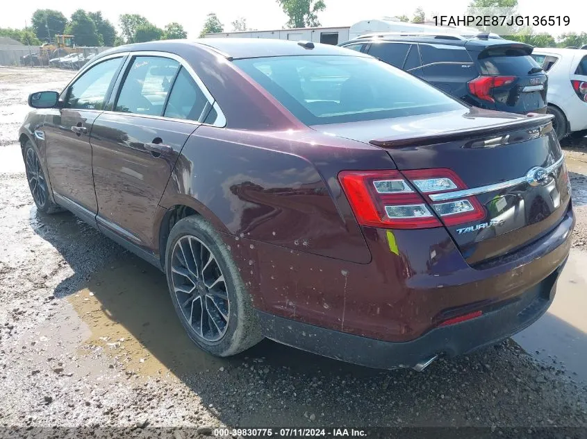 1FAHP2E87JG136519 2018 Ford Taurus Sel