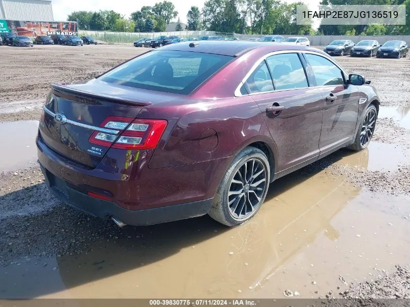 2018 Ford Taurus Sel VIN: 1FAHP2E87JG136519 Lot: 39830775