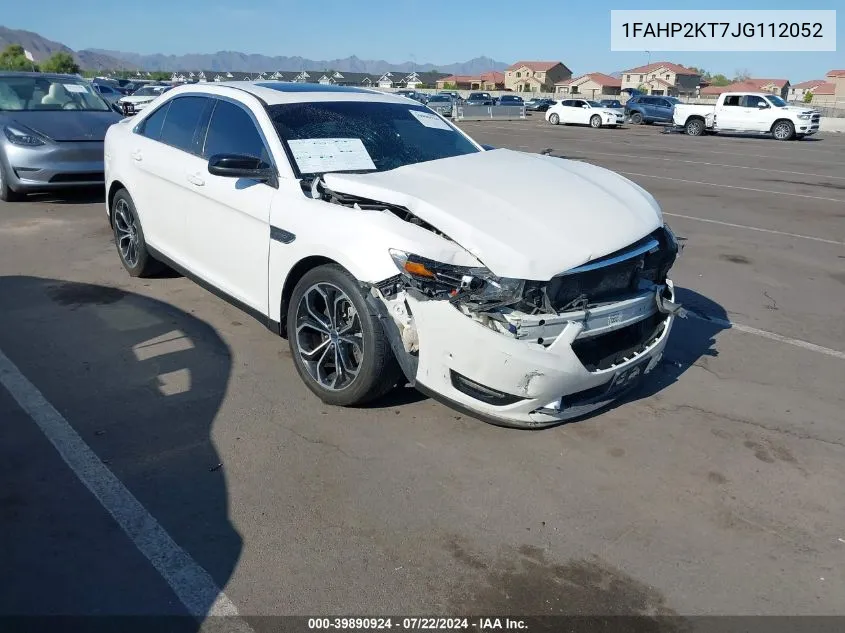 2018 Ford Taurus Sho VIN: 1FAHP2KT7JG112052 Lot: 39890924