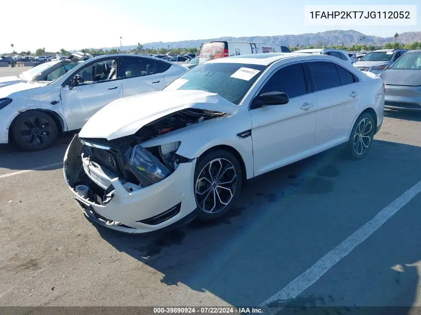 2018 Ford Taurus Sho VIN: 1FAHP2KT7JG112052 Lot: 39890924