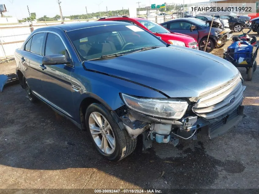 2018 Ford Taurus Sel VIN: 1FAHP2E84JG119922 Lot: 39892447