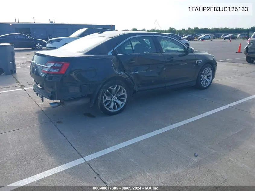 2018 Ford Taurus Limited VIN: 1FAHP2F83JG126133 Lot: 40077305