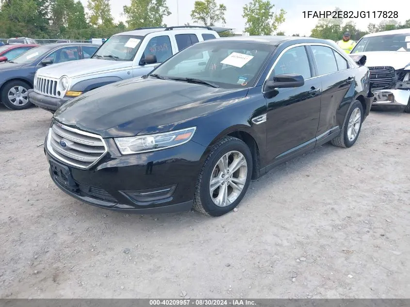 2018 Ford Taurus Sel VIN: 1FAHP2E82JG117828 Lot: 40209957