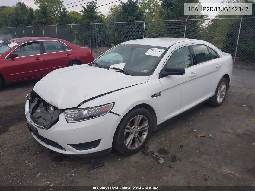 2018 Ford Taurus Se VIN: 1FAHP2D83JG142142 Lot: 40211814