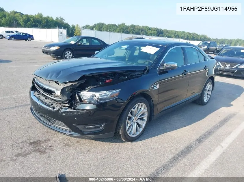 2018 Ford Taurus Limited VIN: 1FAHP2F89JG114956 Lot: 40245906