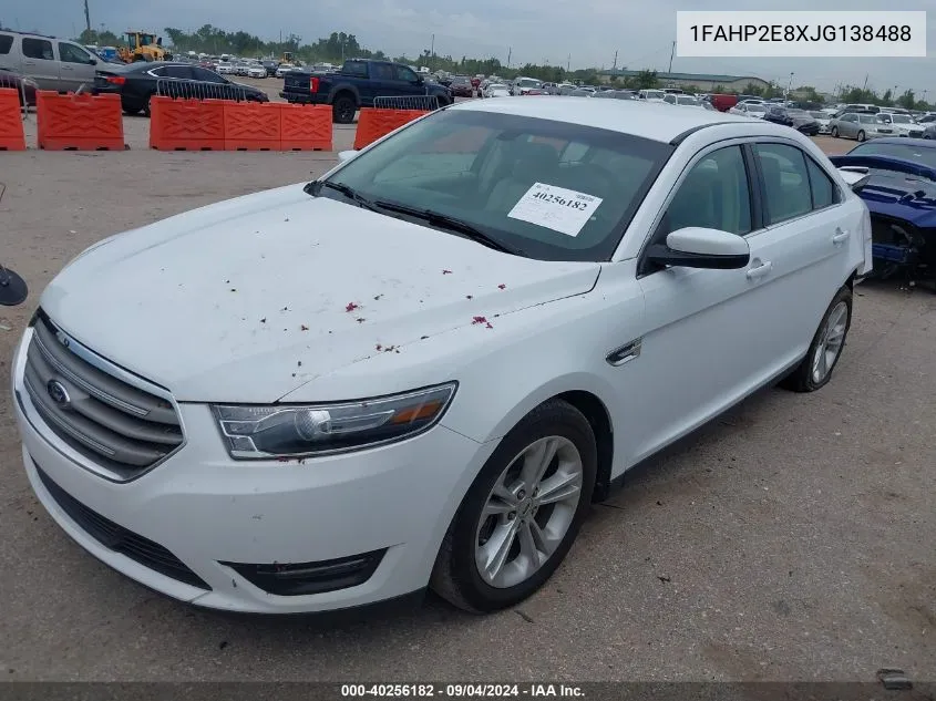 2018 Ford Taurus Sel VIN: 1FAHP2E8XJG138488 Lot: 40256182